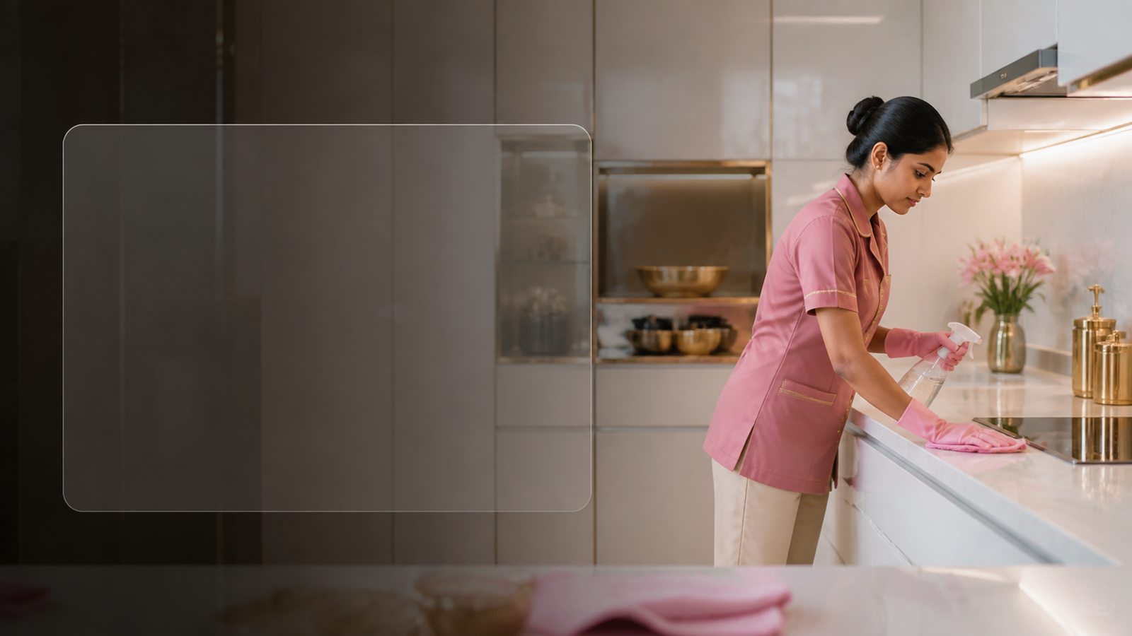 AI visual of professional kitchen cleaning